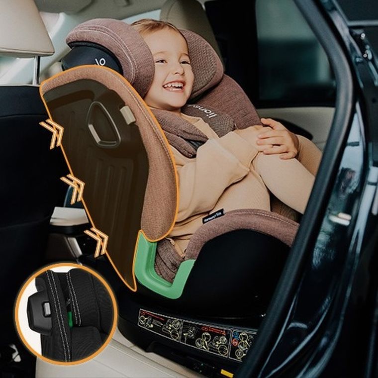 Lionelo, Harmony i-Size, scaun auto, Concrete Bamboo