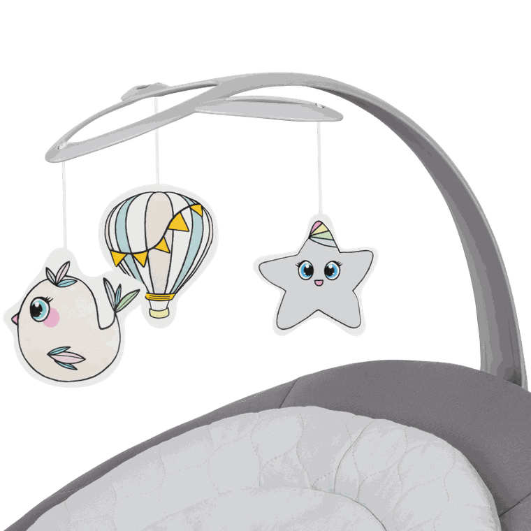 Lionelo, Mell, leagan ergonomic, Grey Stone