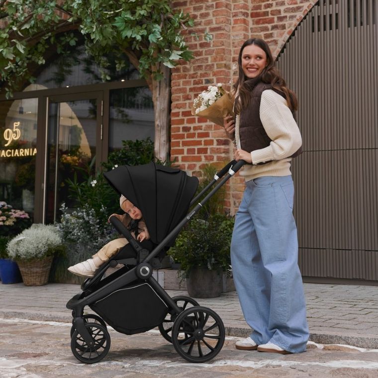 Lionelo, Mika Plus, carucior multifunctional 3in1, Black Onyx