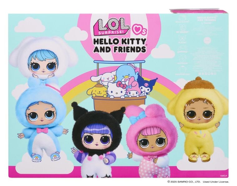 L.O.L. Surprise, Loves Hello Kitty, Reversible Plush, mini papusa intr-o cutie de plus, 1 buc.