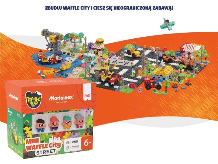 Marioinex, Mini Waffle, City, Strada, set de constructie, 280 piese