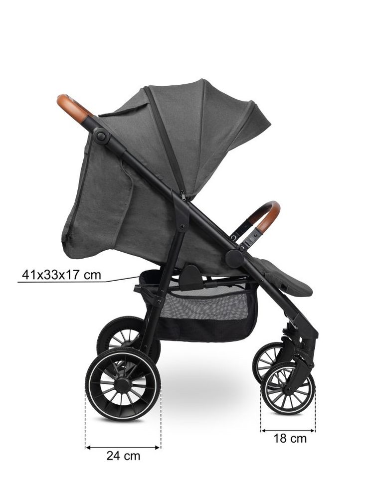 Caretero, Elma, carucior sport, Dark Grey