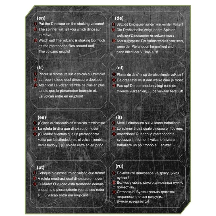 Jurassic World, Shaky Volcano, joc de familie