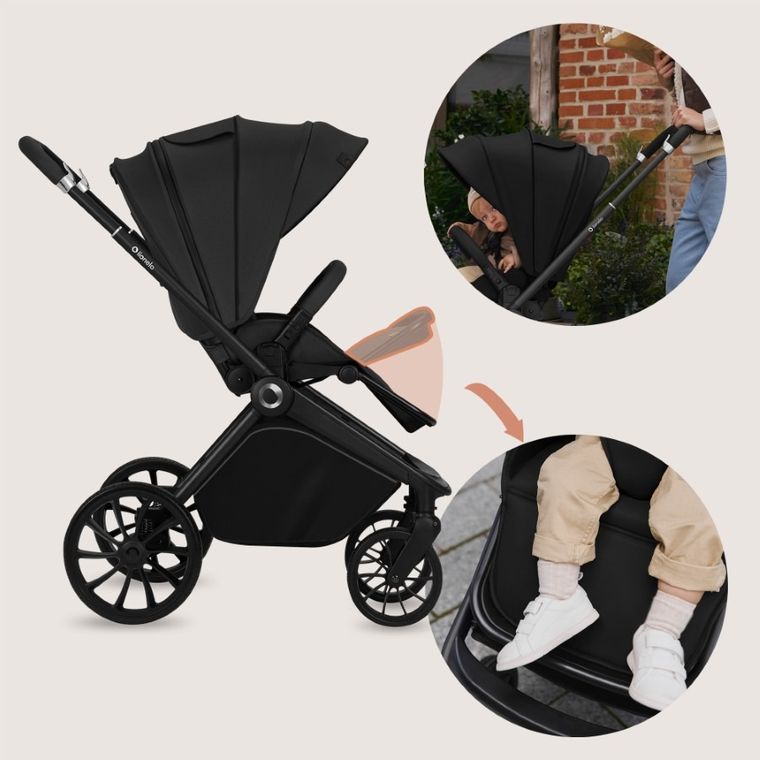 Lionelo, Mika Plus, carucior multifunctional 3in1, Black Onyx