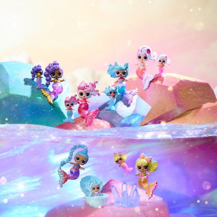 L.O.L. Surprise, Mermaids! Makeover Magic, bila surpriza cu papusa si luciu de buze, 1 buc.