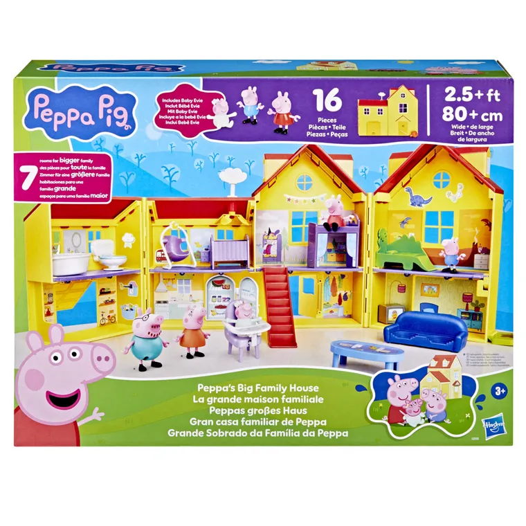 Peppa Pig, Big Peppa Family House, set de joaca cu figurine si accesorii
