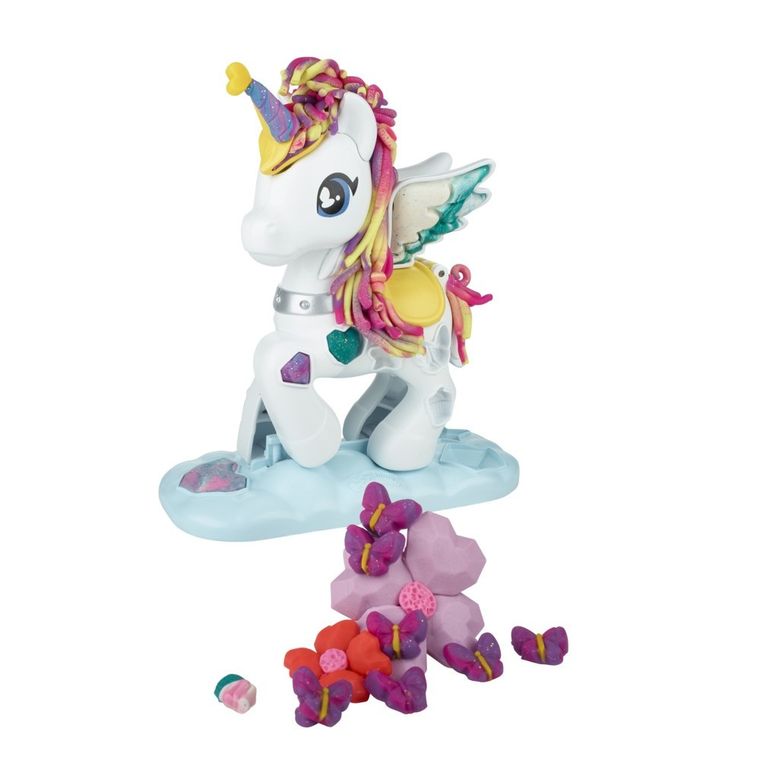 Play-Doh, Magical Stylin' Unicorn, set creativ, 5 cutie cu plastilina