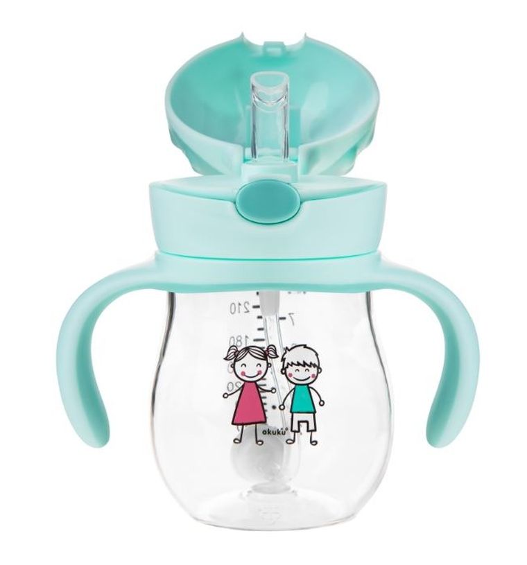 Akuku, cana cu pai din silicon si supapa mobila, 250 ml