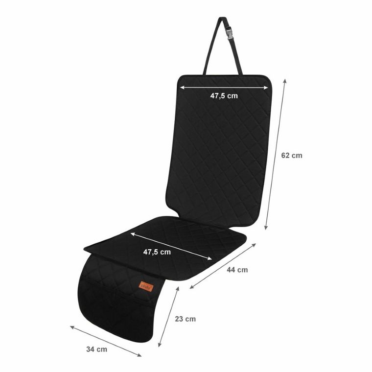 Akuku, covoras pentru scaun auto, lung, negru