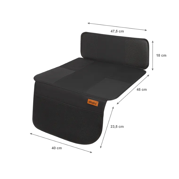 Akuku, covoras pentru scaun auto, scurt, negru
