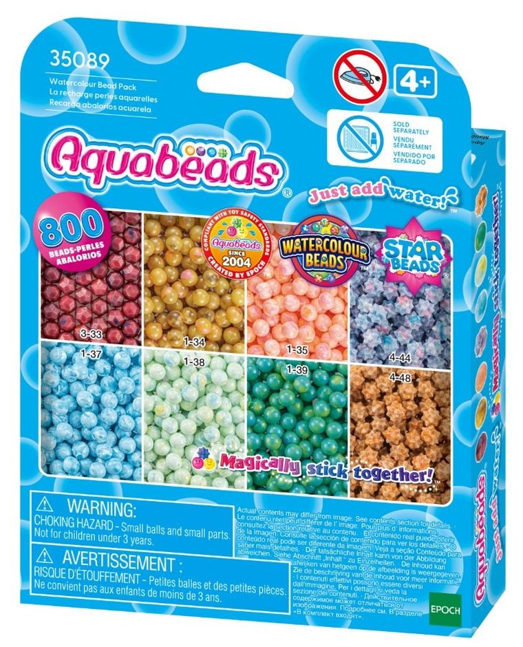 Aquabeads, Margele colorate, margele de apa, set suplimentar, 800 elemente, 6313750