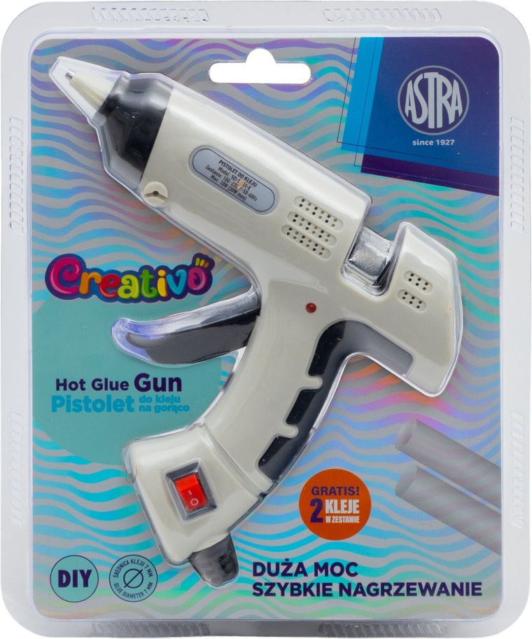 Astra, Creativo, pistol de lipit fierbinte + 2 rezerve, 30W