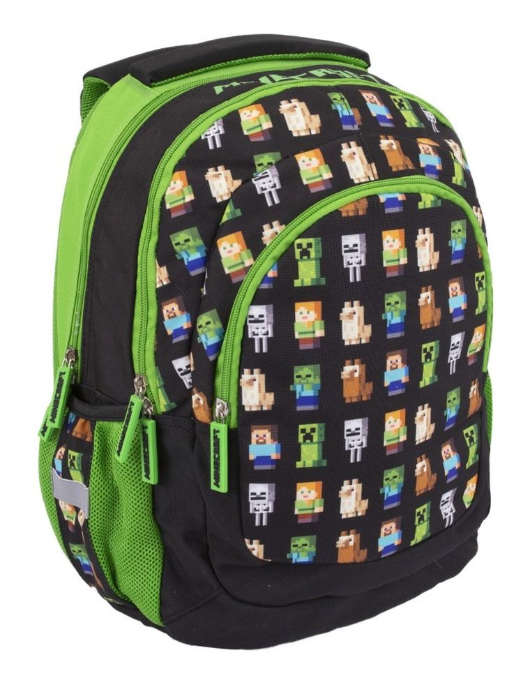 Astra, Minecraft, rucsac pentru scoala cu 3 compartimente