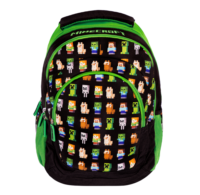 Astra, Minecraft, rucsac pentru scoala cu 3 compartimente