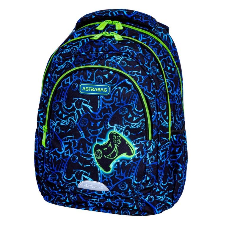 Astrabag, rucsac pentru scoala, cu 3 compartimente, Gaming