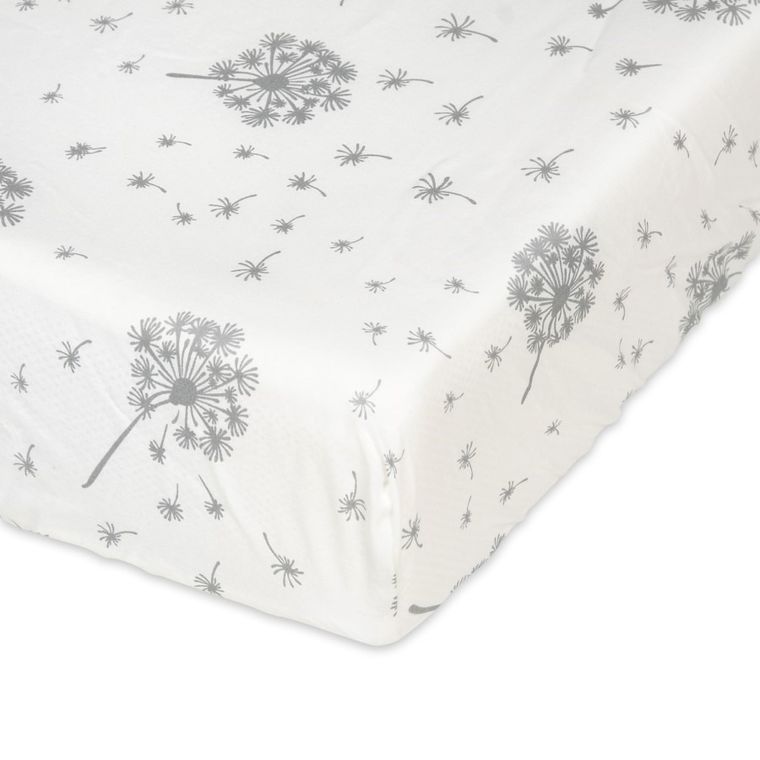 BabyMatex, cearceaf cu elastic imprimata din bumbac, 70-140 cm, gri