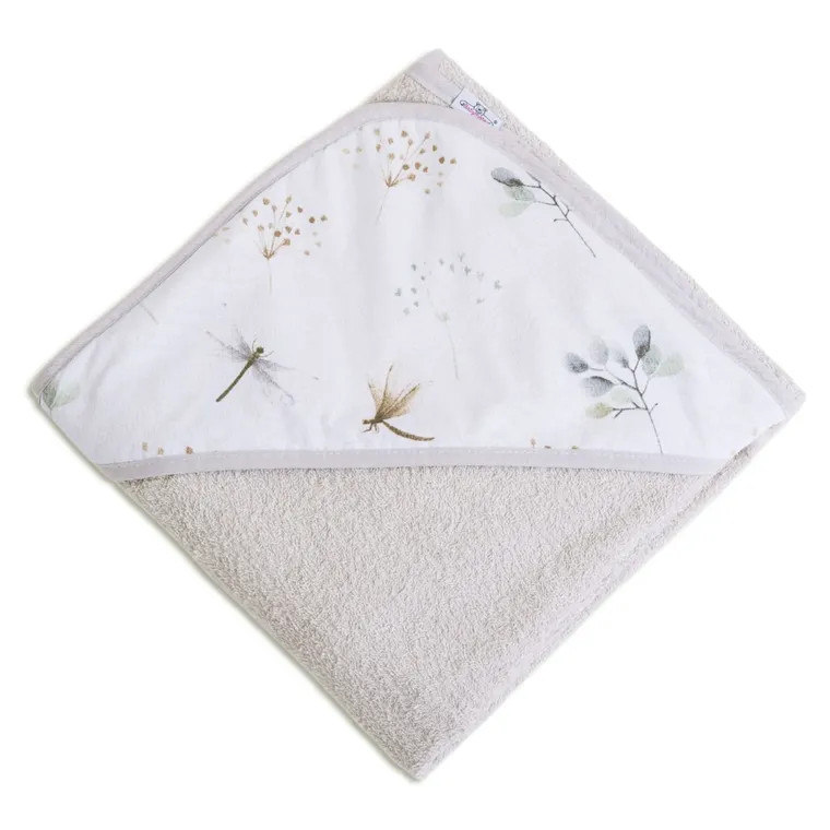 Babymatex, Maxi, halat de baie din bumbac froté pentru bebelusi, gri, 100-100 cm