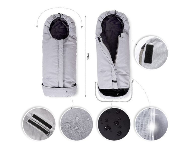 BabyMatex, Triton, Footmuff, sac de dormit de iarna pentru carucior, bleumarin