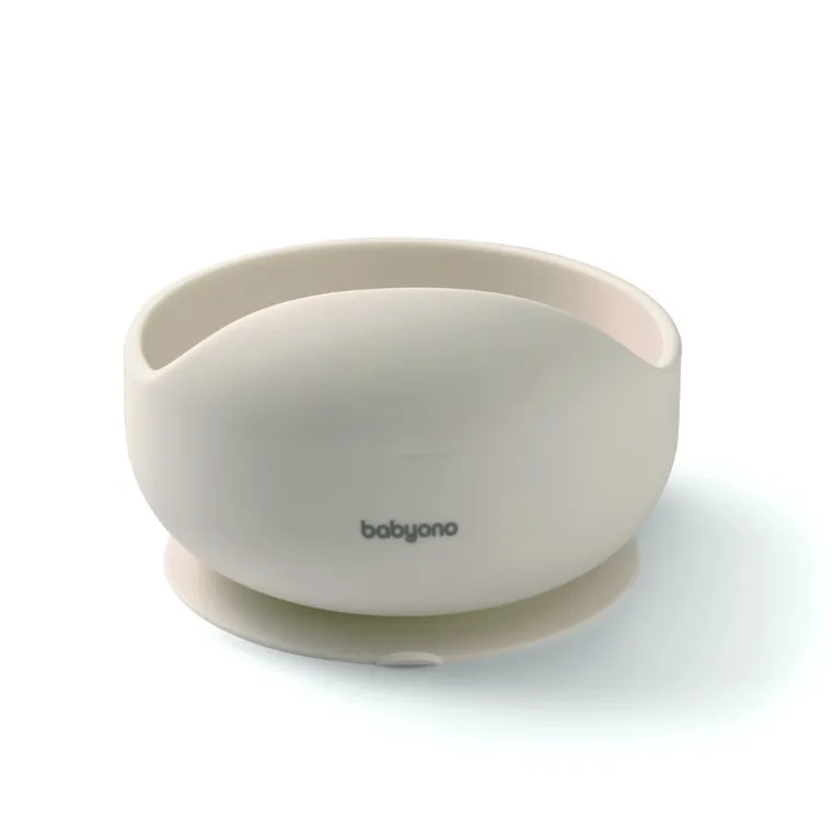 BabyOno, Casti din silicon cu ventuza, bej