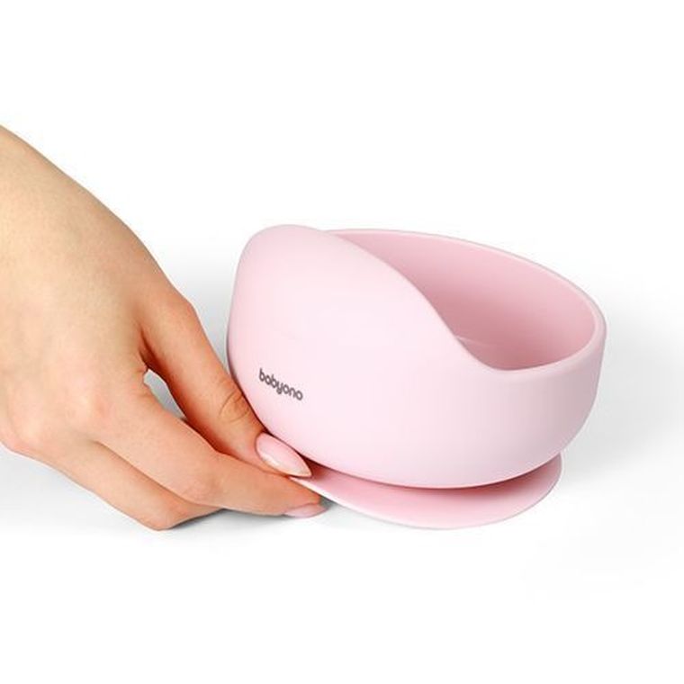BabyOno, Casti din silicon cu ventuza, roz