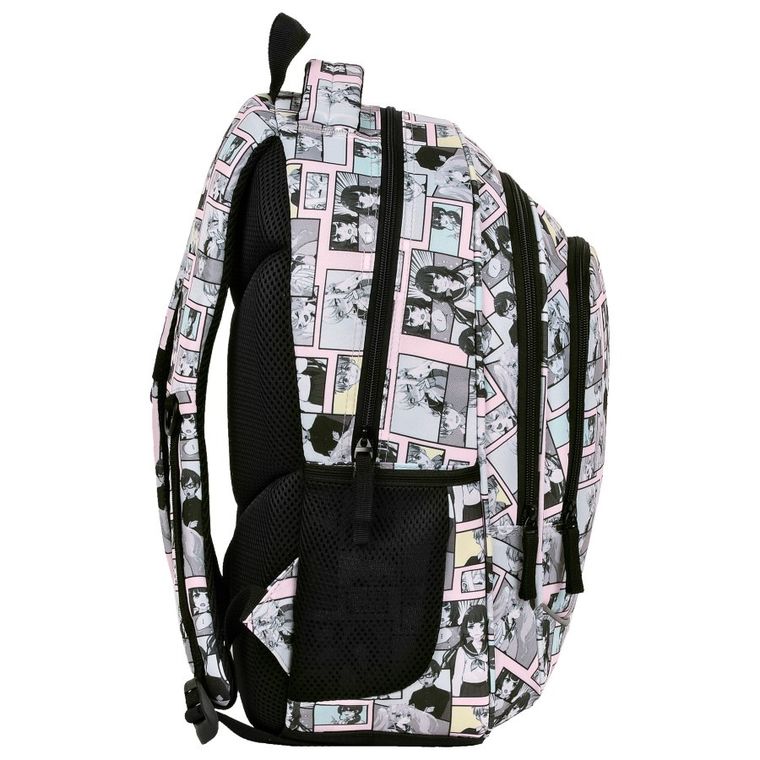 BackUp, rucsac pentru scoala, cu 3 compartimente, Manga Pastel