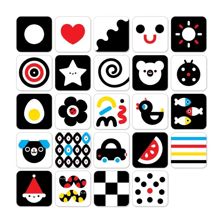 Banana Panda, High Contrast, carduri de carton pentru bebelusi, 0-3 luni