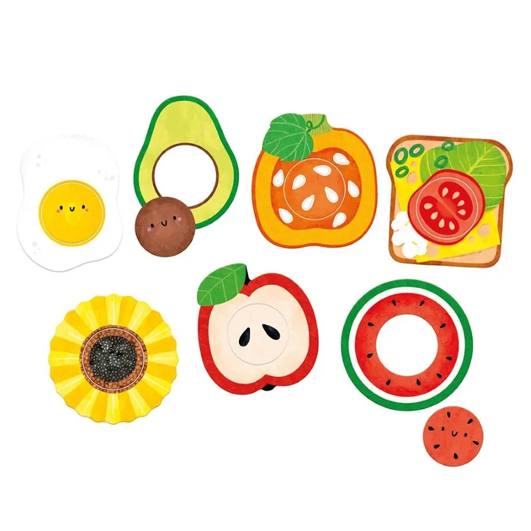 Banana Panda, My First Puzzles Alimente, set de puzzle-uri, pentru varsta de 12 luni+, 14 piese