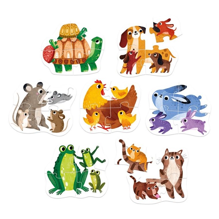 Banana Panda, My First Puzzles Pui de animale, set de puzzle-uri, pentru varsta de 2+, 28 piese