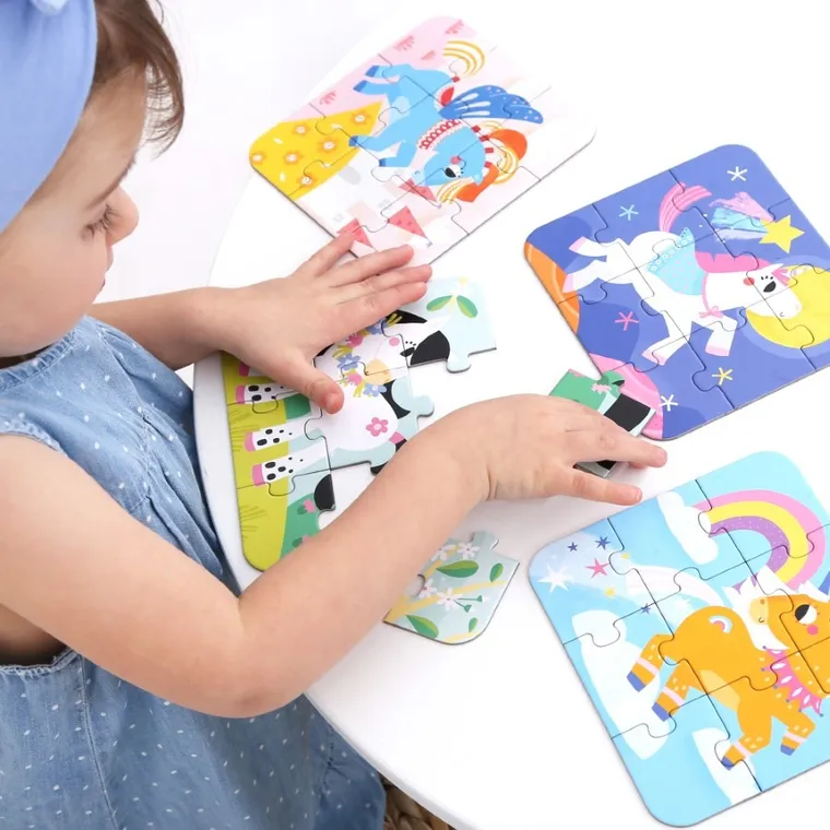 Banana Panda, On-the-Go Puzzle Ponei, set de puzzle-uri, pentru varsta de 3+, 45 piese