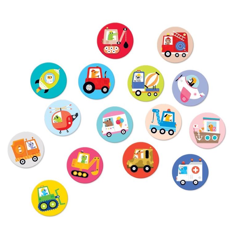 Banana Panda, On-the-Go, Vehicule, joc de memorie, pentru varsta de 2+, 30 piese