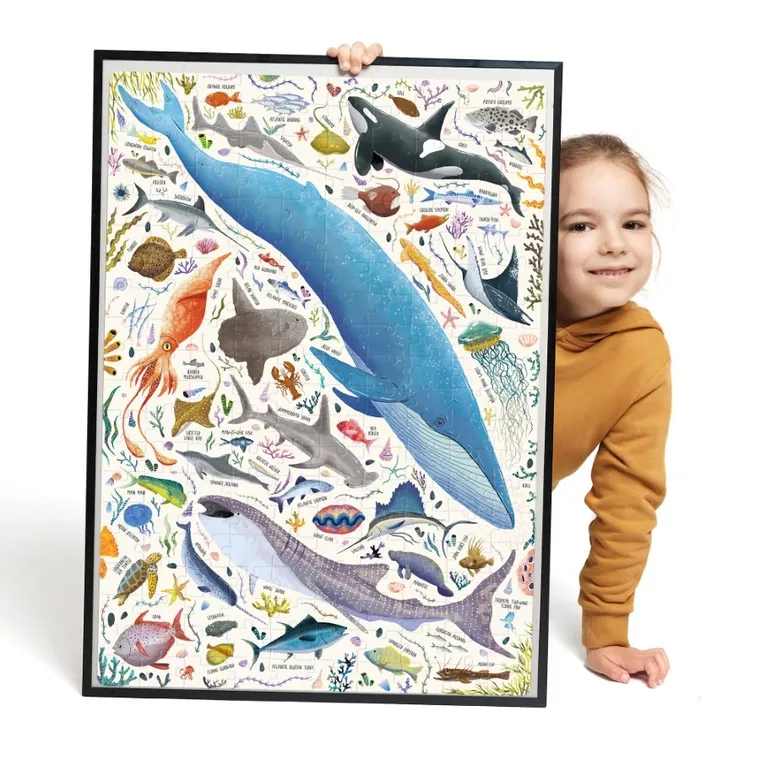Banana Panda, Puzzlove Animale oceanice, puzzle pentru familie, pentru varsta de 7+, 200 piese