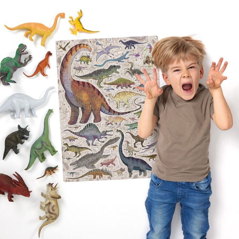 Banana Panda, Puzzlove Dinozauri, puzzle pentru familie, pentru varsta de 7+, 200 piese