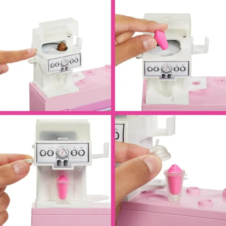 Barbie, Cafenea, set de joaca cu papusa si accesorii