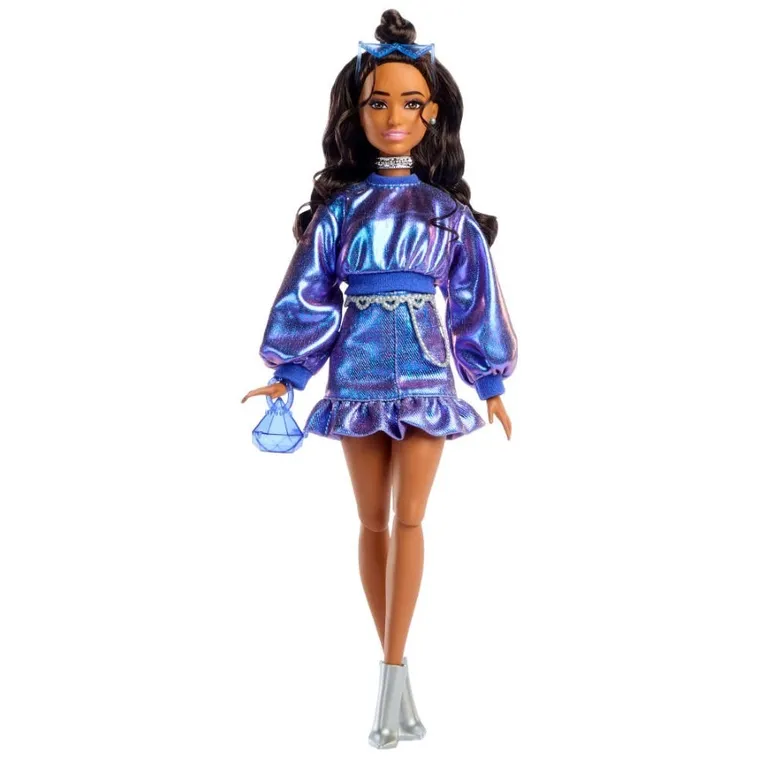 Barbie, Deluxe Style, papusa, set albastru