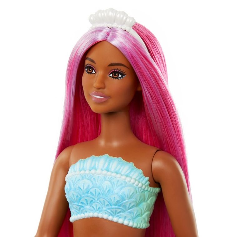 Barbie, papusa sirena, coada corai