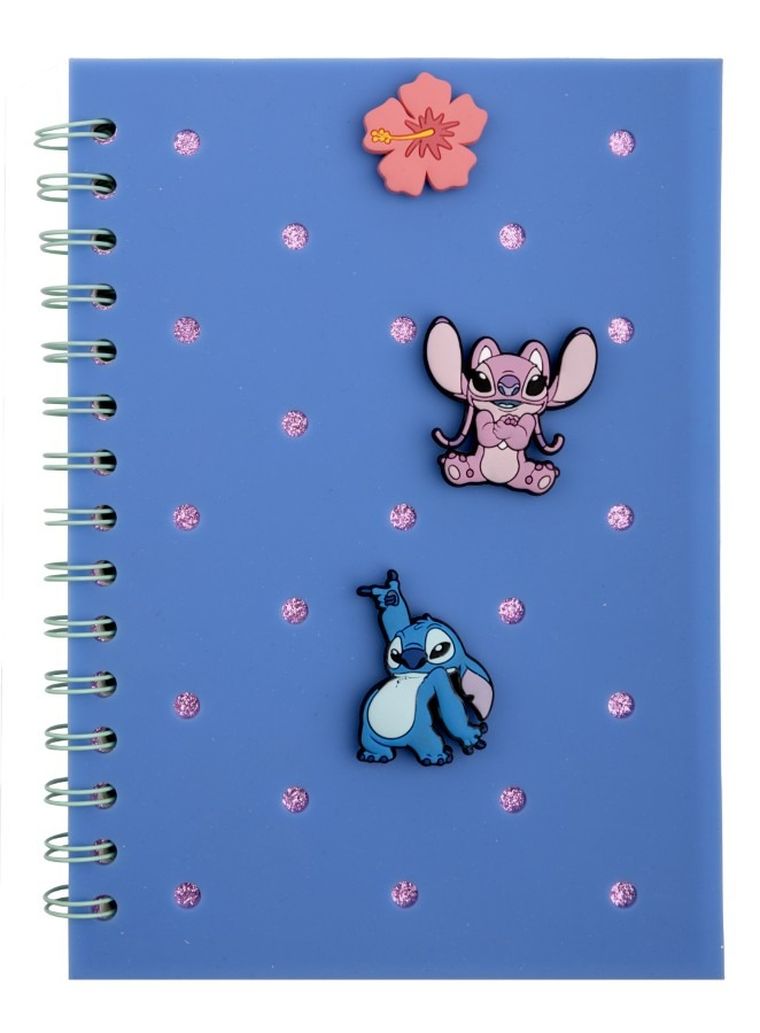 Beniamin, Lilo si Stitch, caiet spiralat, A5, 80 fo, cu grila, albastru, 1 buc.