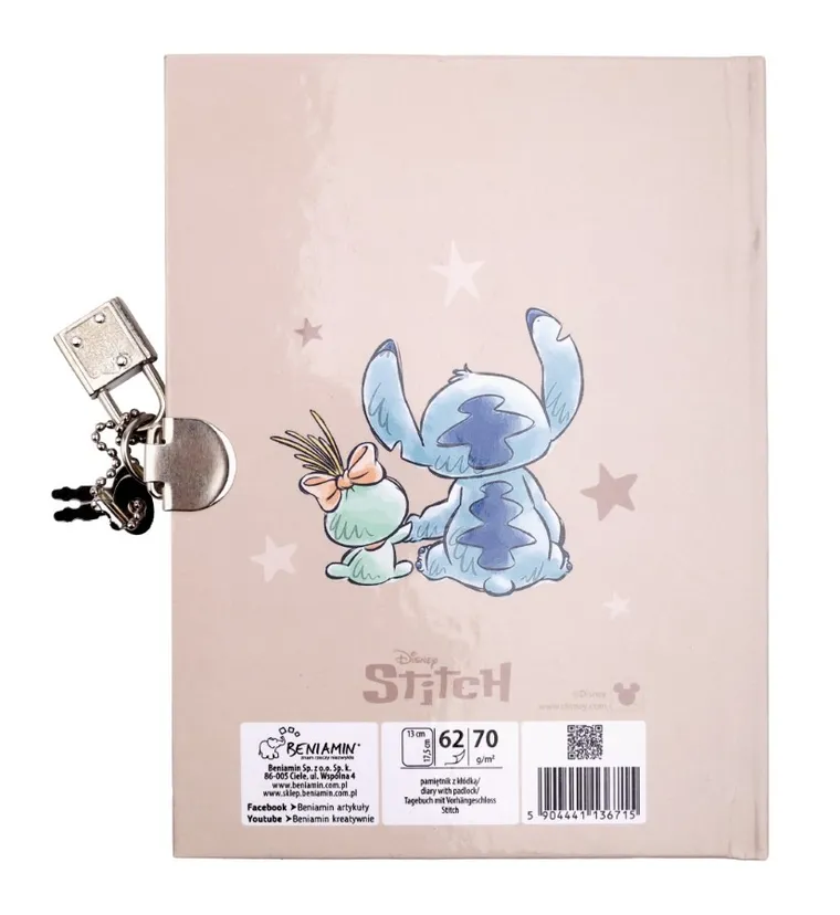 Beniamin, Lilo si Stitch, jurnal cu lacatel, deschis