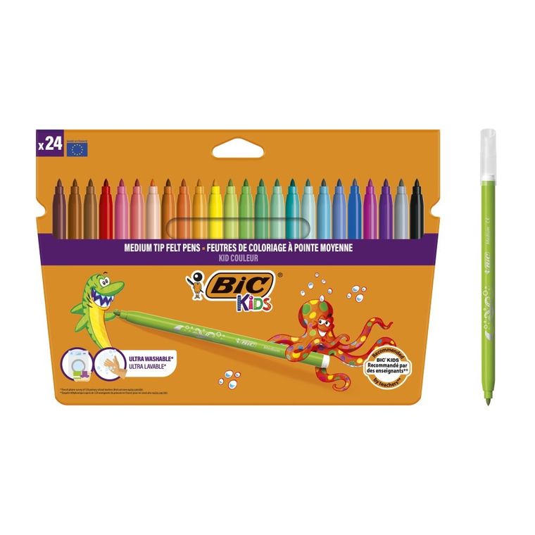 Bic, Kids, Kid Couleur, carioci, 24 culori