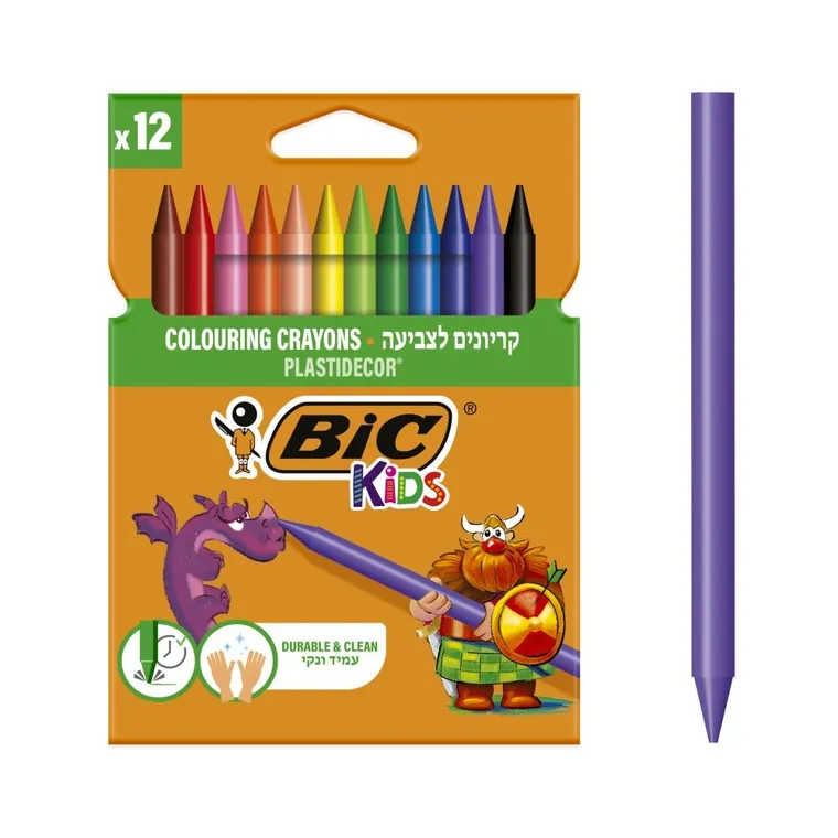 Bic, Kids, Plastidecor, creioane cerate, 12 culori