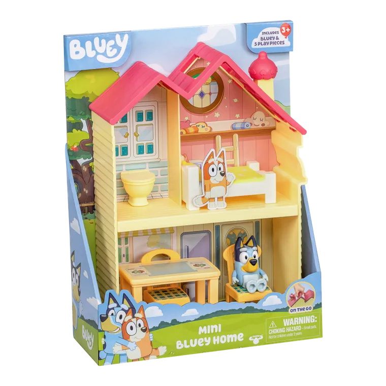Bluey, casuta de familie, set cu figurina