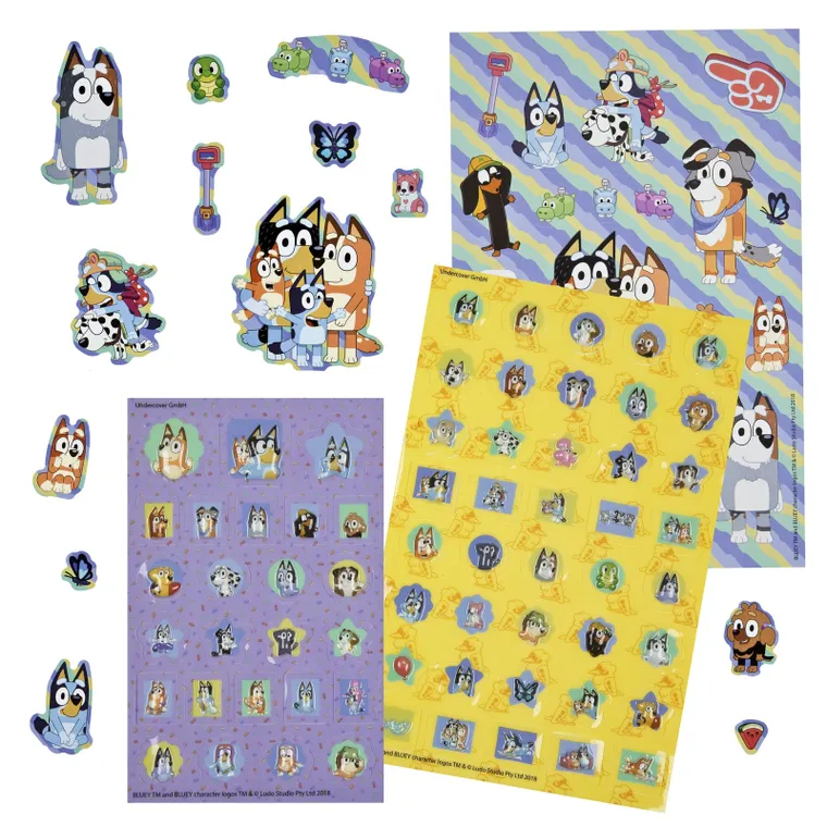 Bluey, set super autocolante, 500 buc.