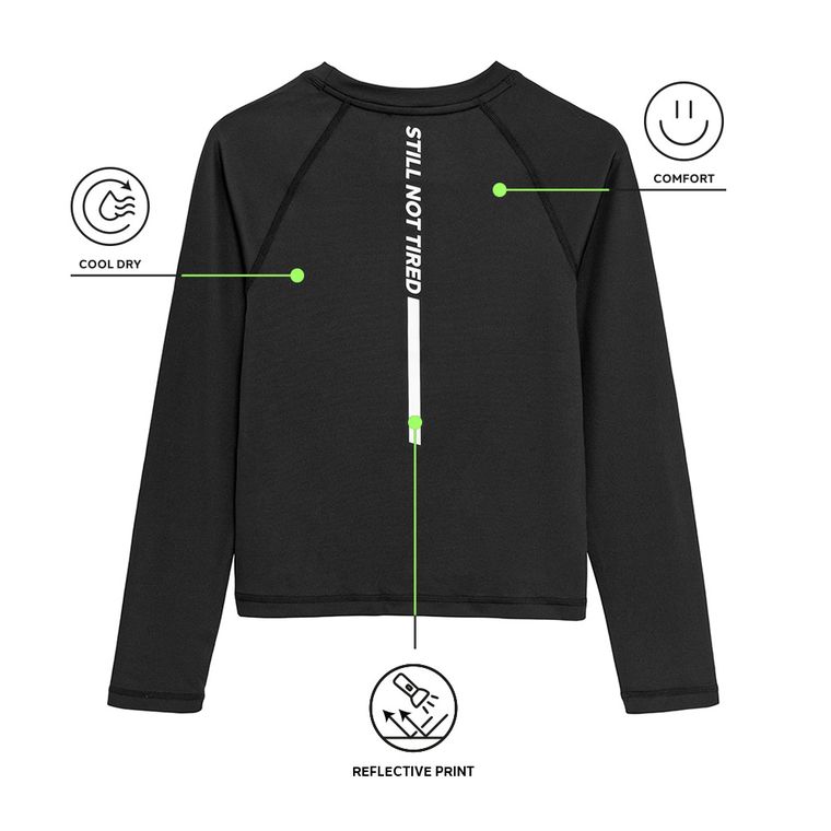 Bluza de antrenament cu maneca lunga si tehnologie Cool Dry NOWEAR