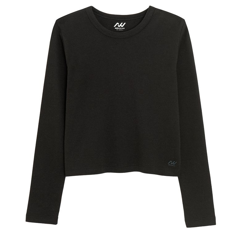 Bluza mulata neagra cu maneca lunga NOWEAR