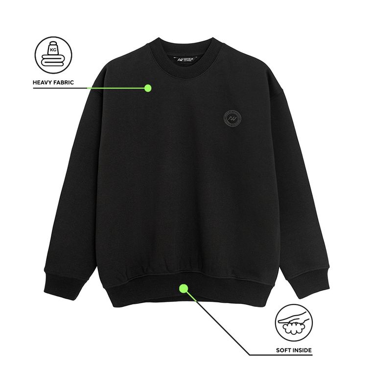Bluza neagra oversize NOWEAR