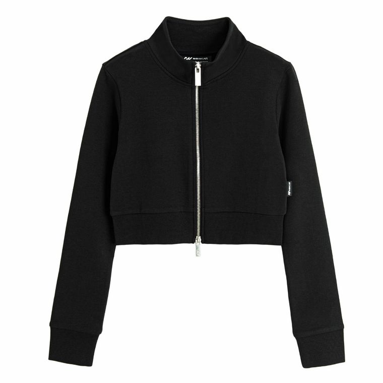 Bluza sport crop mulata cu fermoar NOWEAR