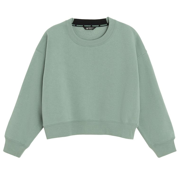 Bluza verde menta cu croiala cropp NOWEAR