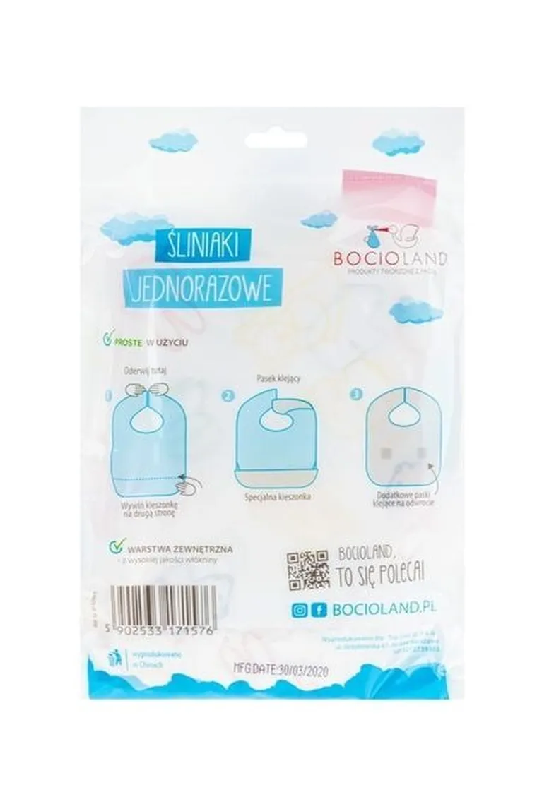 Bocioland, bavete de unica folosinta, 10 buc.