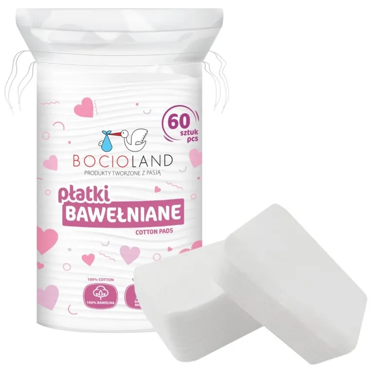 Bocioland, dischete cosmetice din bumbac, 60 buc.