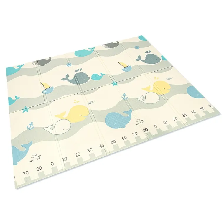 Bocioland, Orasul Apei, covoras din spuma pliabil, gri, 150-180 cm