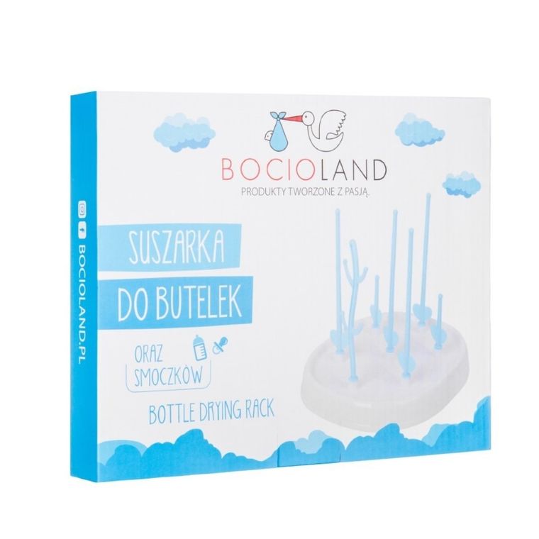Bocioland, uscator de biberoane si suzete, albastru